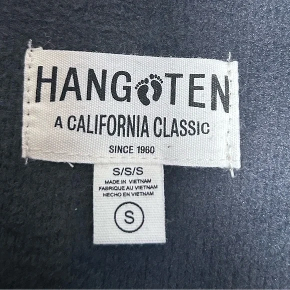 Men’s Hang Ten gray and black zip up textured hoodie. Size small - Picture 3 of 5